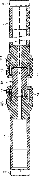 Method for establishing an electrical connection between two contact blocks, associated connection device and high- or medium-voltage device