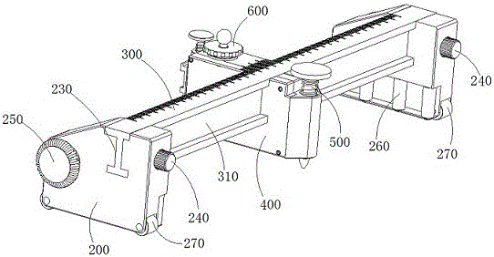 Line drawing instrument for metal sheets