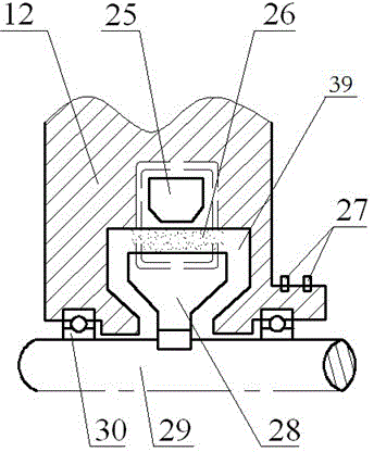 Dual-chamber hydraulic retarder integrated at the bottom of the engine