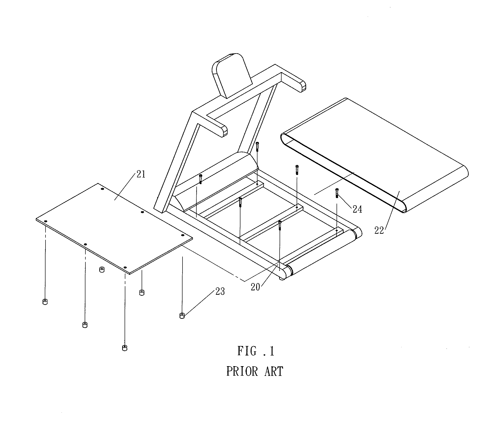 Treadmill with adjustable shock-absorbing structure