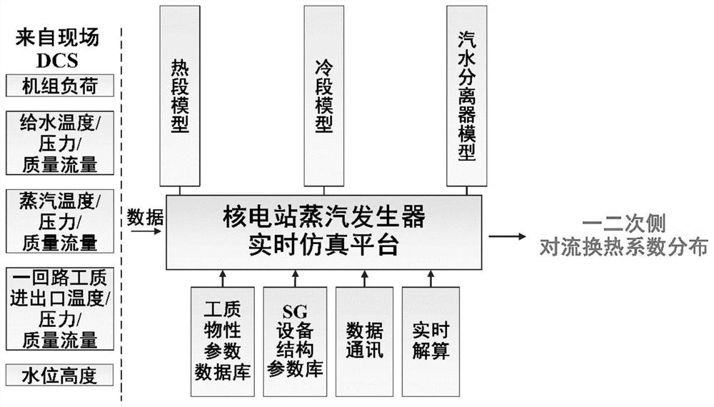 Method for estimating primary and secondary side convective heat transfer coefficient distribution of steam generator