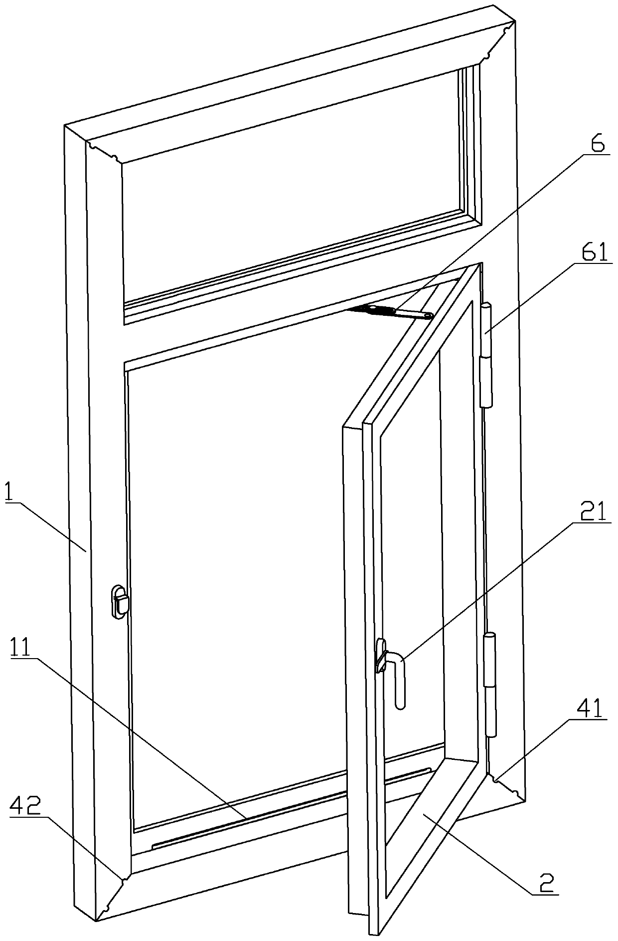 A steel energy-saving fireproof window and its manufacturing process