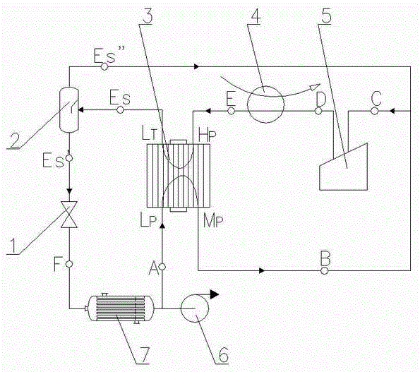 Pressure wave supercharging auxiliary twin-stage vapor compression refrigeration system and working method thereof