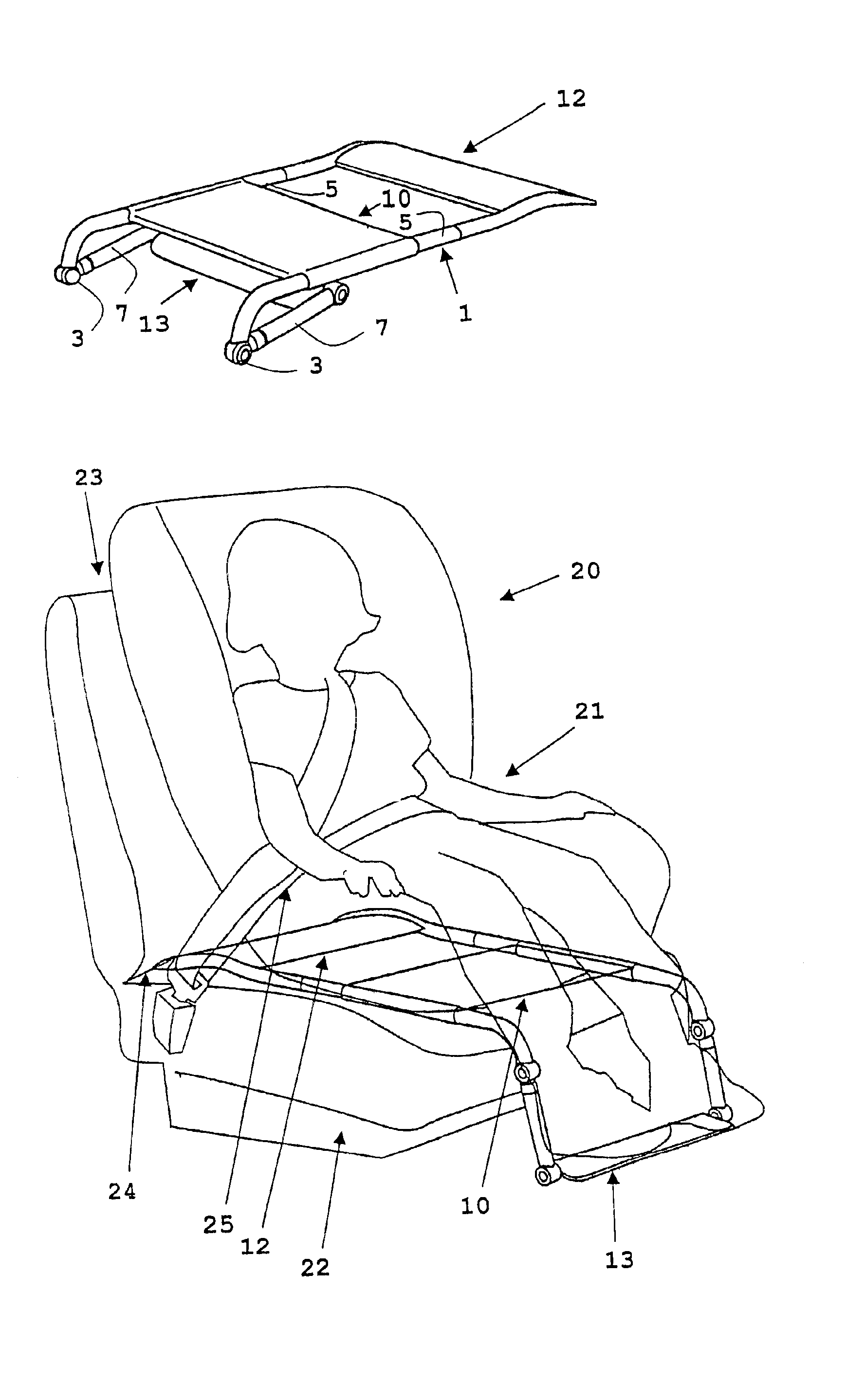 Footrest for a child safety seat