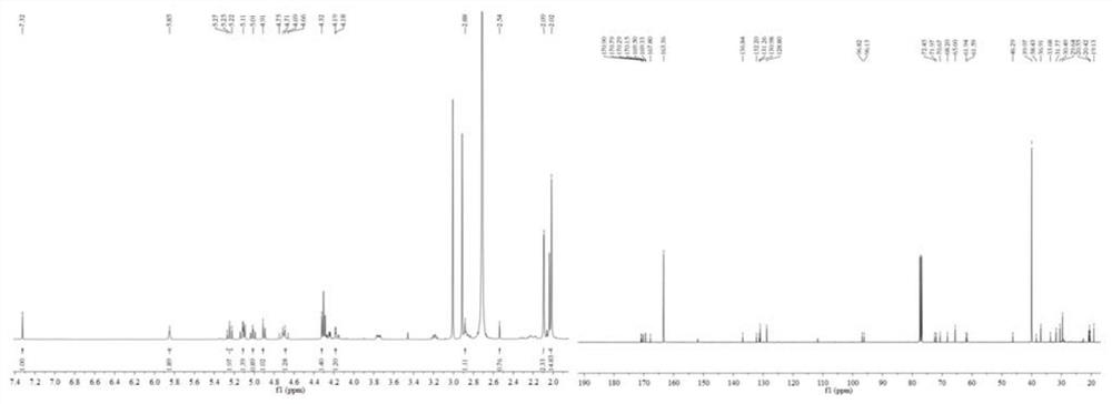 Ester pentaacetyl geniposide derivative obtained through esterification reaction as well as preparation method and application of ester pentaacetyl geniposide derivative