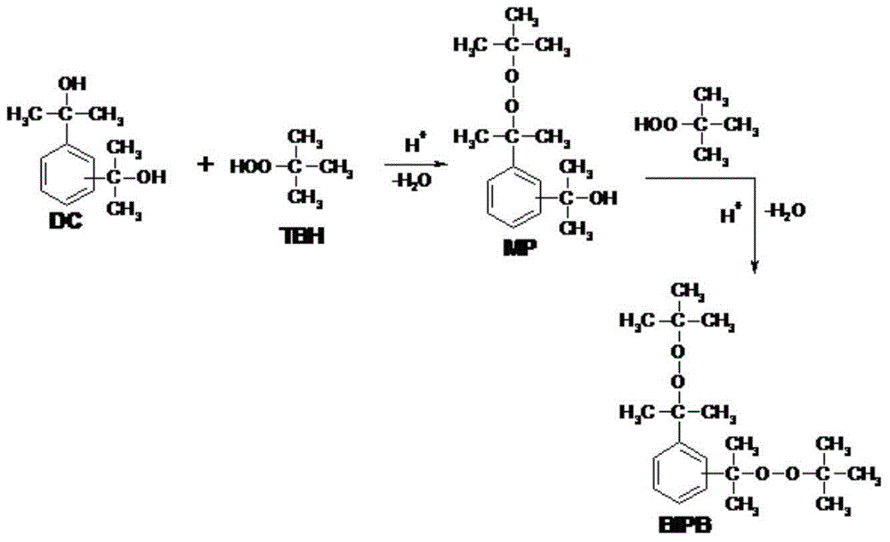 Bis(t-butylperoxyisopropyl)benzene production method