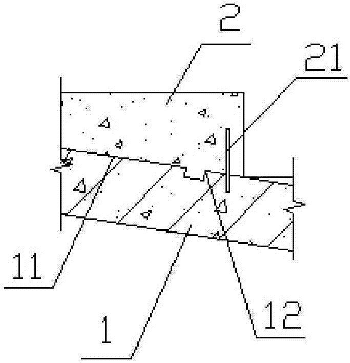 Concrete slant component upper supporting system and construction method for same