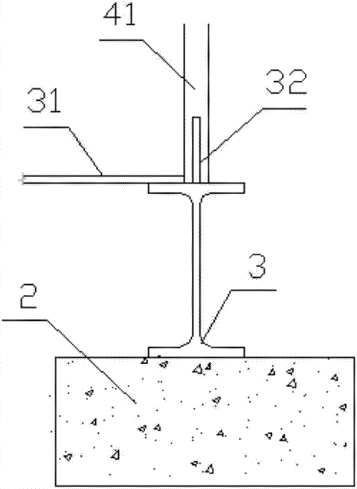 Concrete slant component upper supporting system and construction method for same