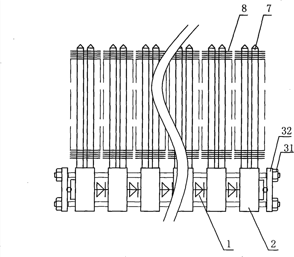 Composite refrigeration method and device for high-power electric semiconductor device