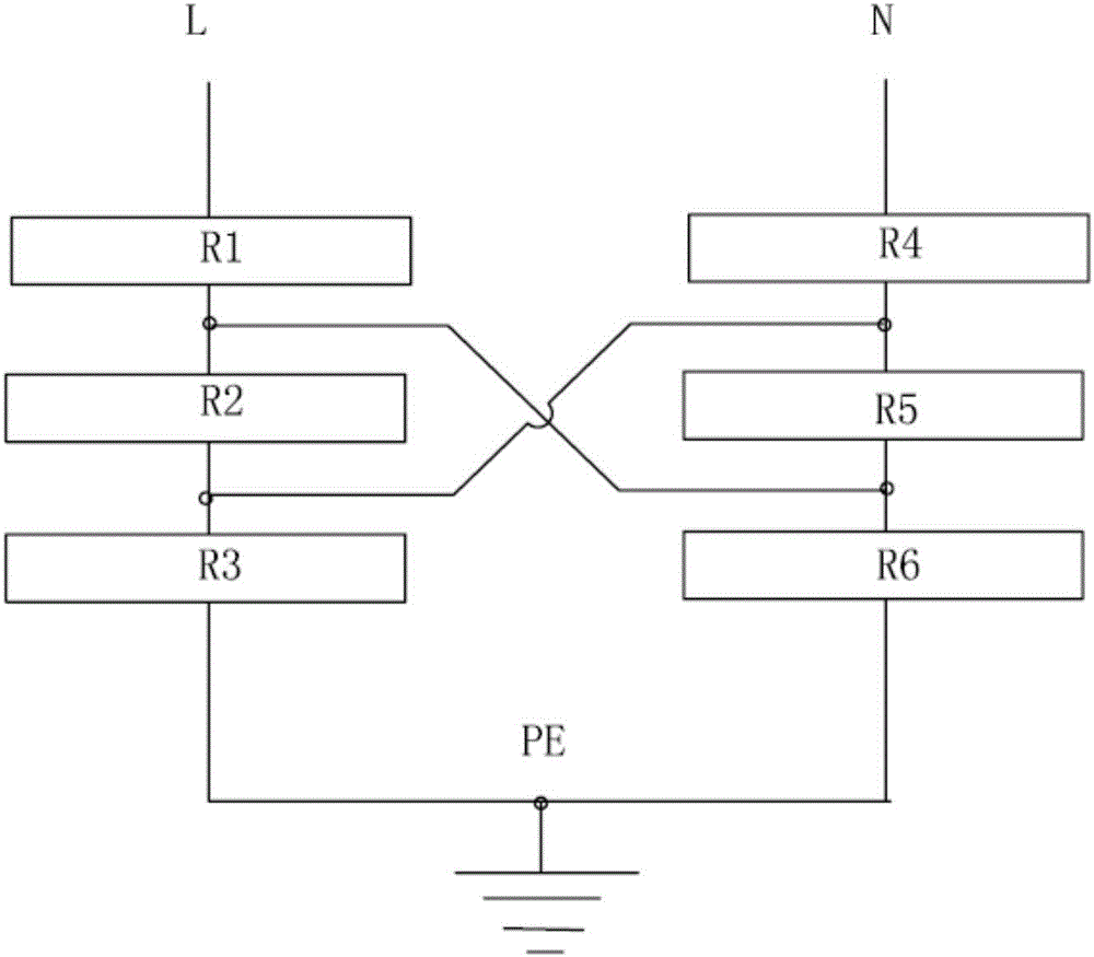 Neutral electrode interconnection voltage-sensitive surge over-voltage protection circuit