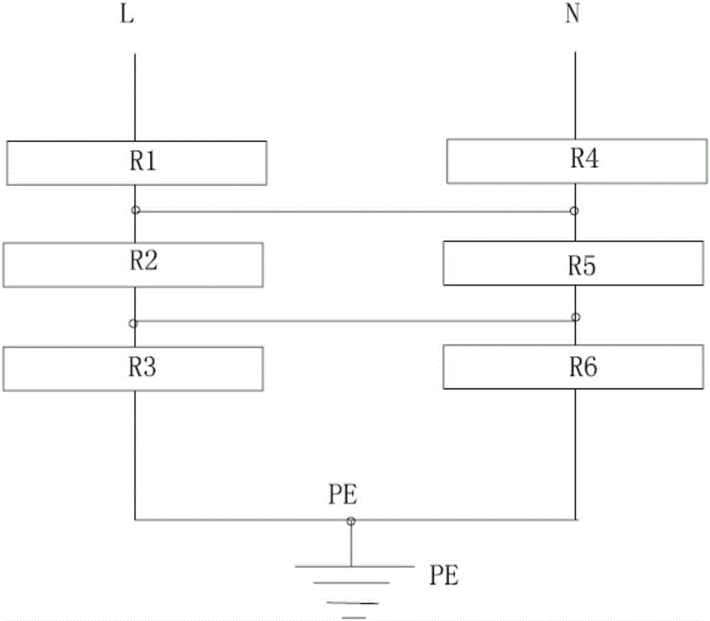 Neutral electrode interconnection voltage-sensitive surge over-voltage protection circuit