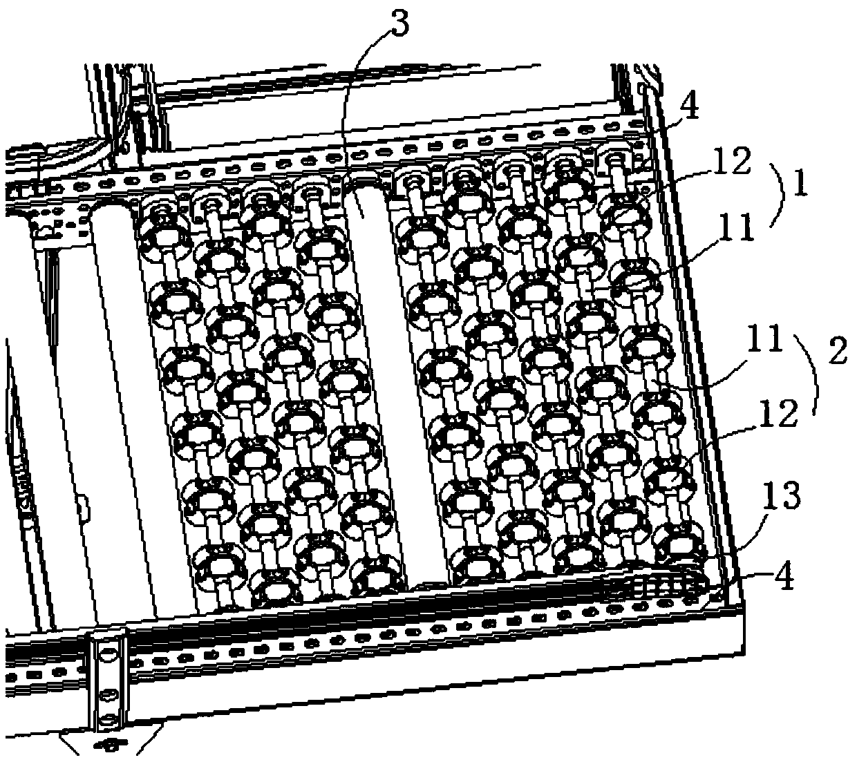 Roller bearing transfer module and roller bearing transfer machine