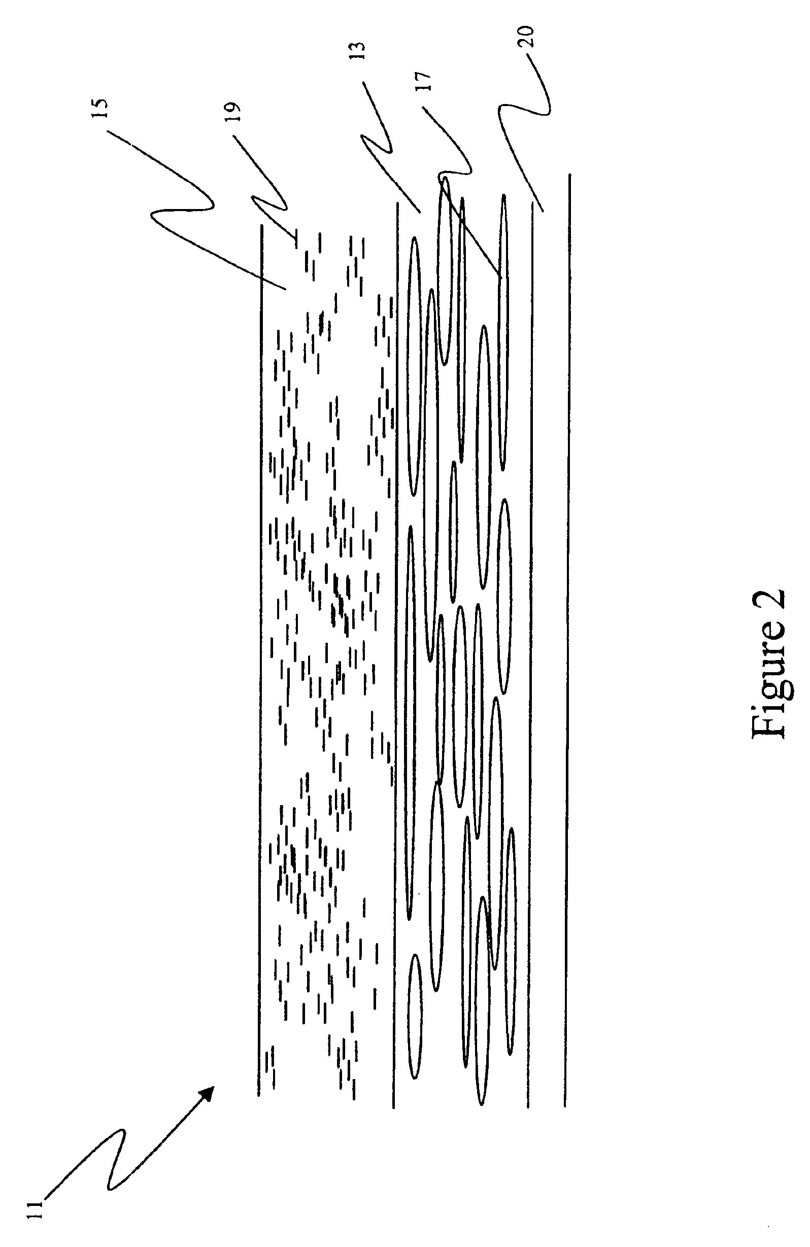 Voided polymer film containing layered particulates