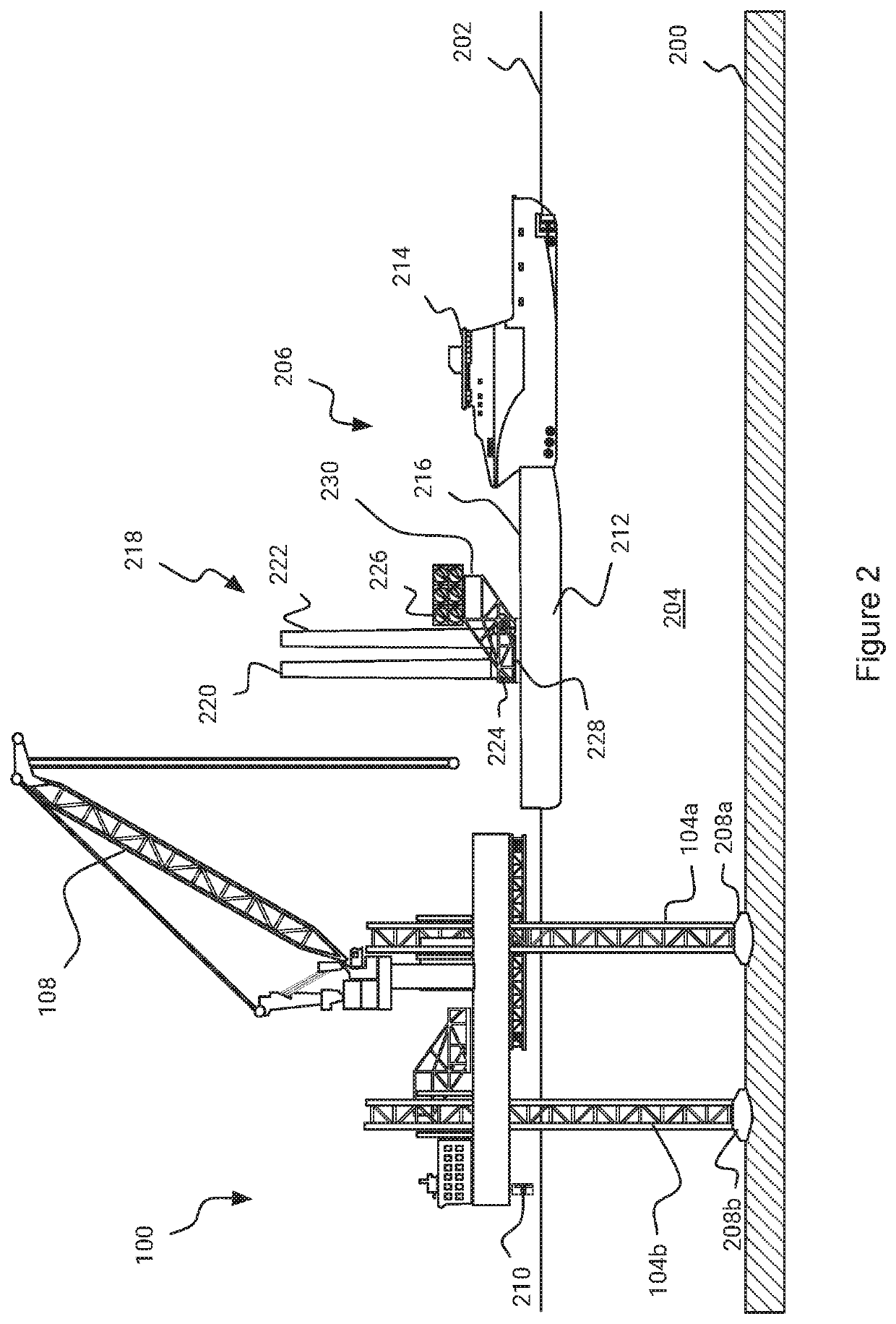 Method of securing and transferring a load between a vessel and an offshore installation and an apparatus therefor