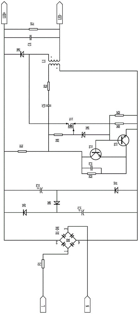 Novel LED constant-current drive circuit