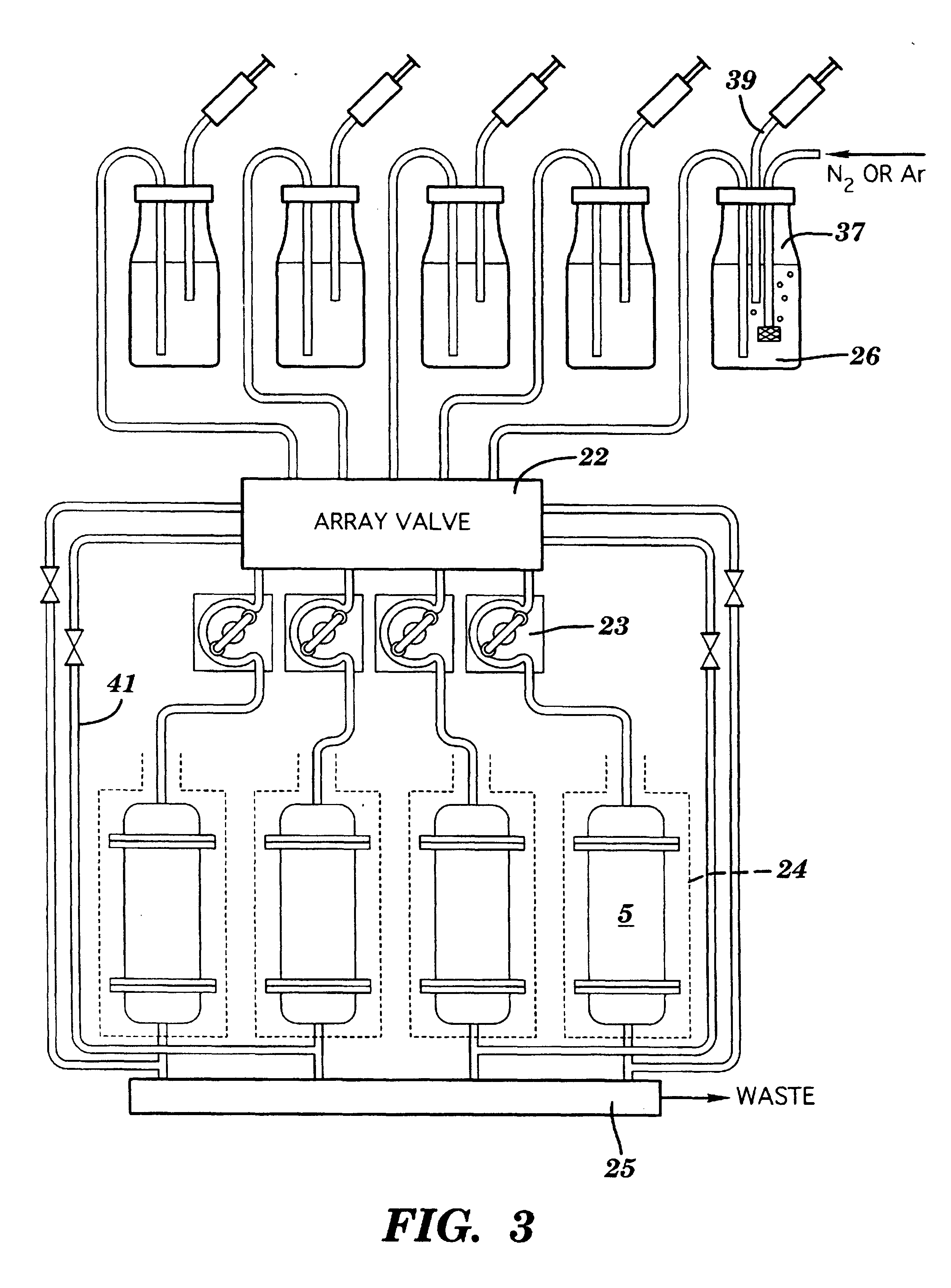 High throughput solid phase chemical synthesis utilizing thin cylindrical reaction vessels useable for biological assay