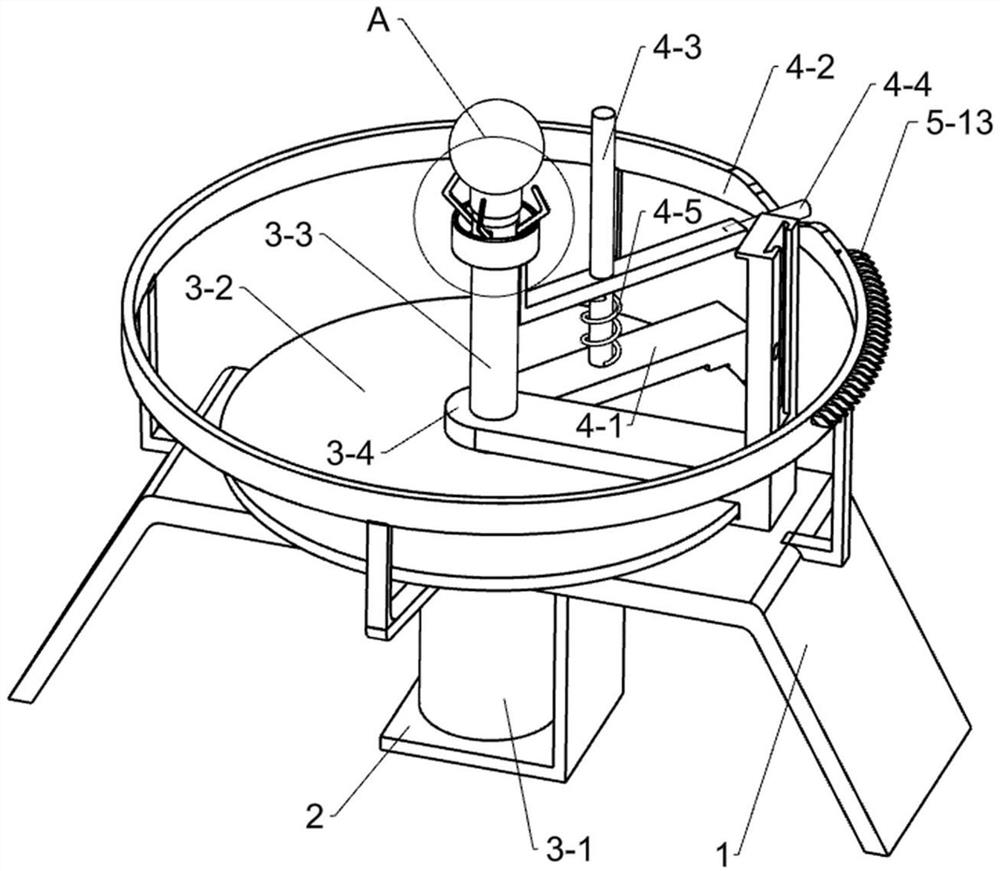 Flagpole downwind ball anticorrosive oil surrounding type wiping and smearing device