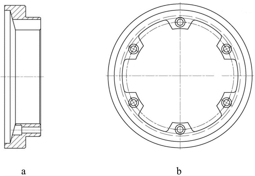 Large-ring-gear externally-expanded type efficient gear shaping clamp