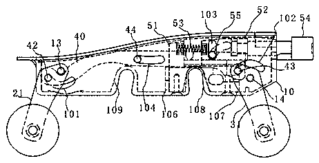 Dual-purpose shoes and folding type pulley device thereof