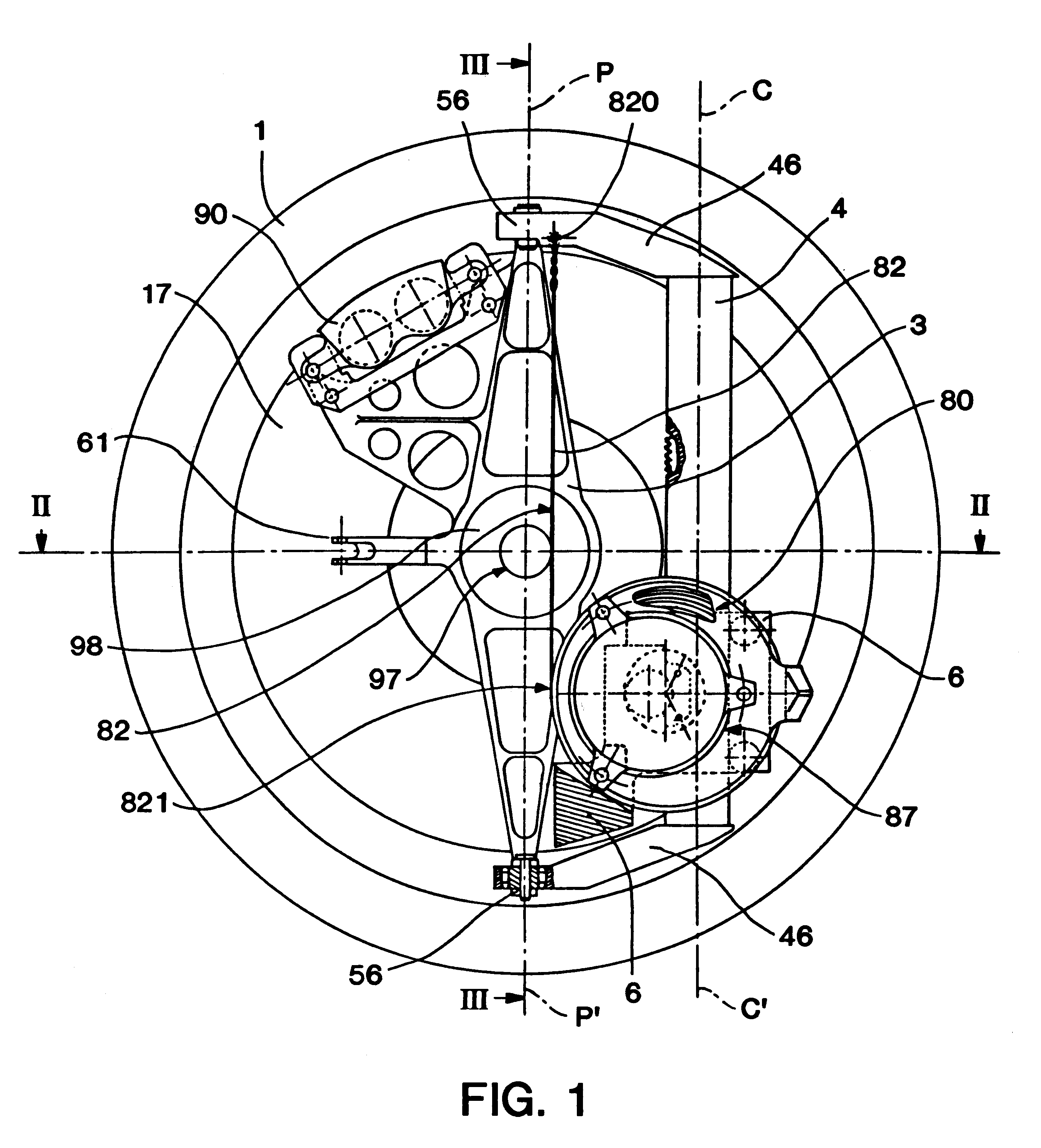 Assembly containing a wheel and a suspension integrated with the wheel