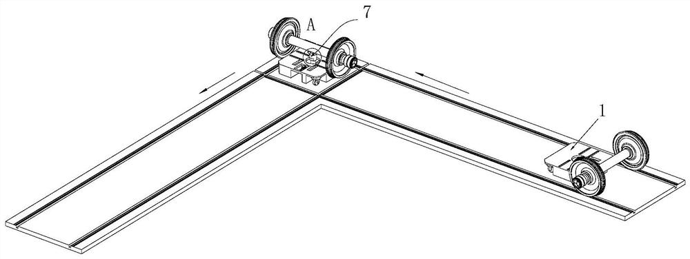 A train wheelset push and steering movement system