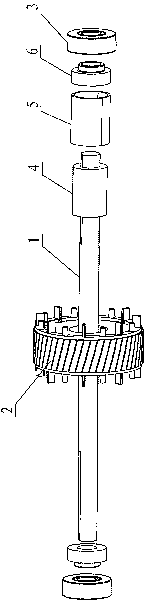 Low-noise rotating shaft