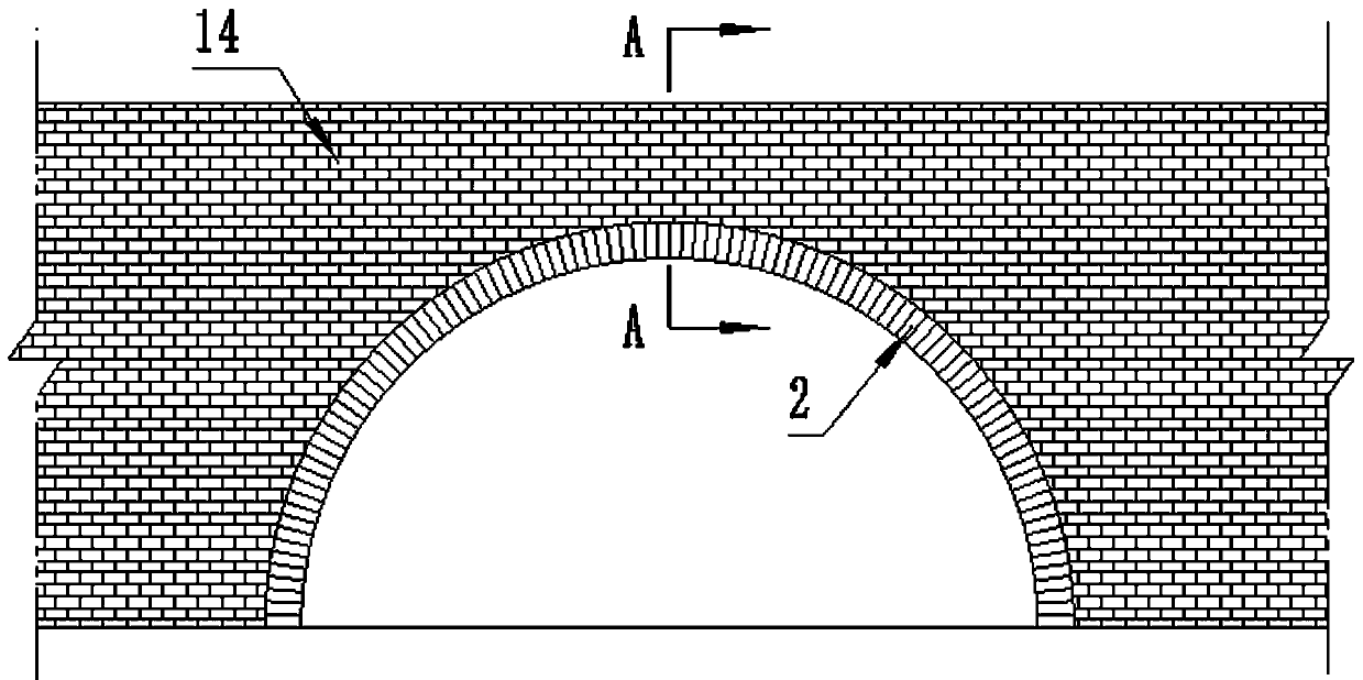 Arch construction reverse building method construction method