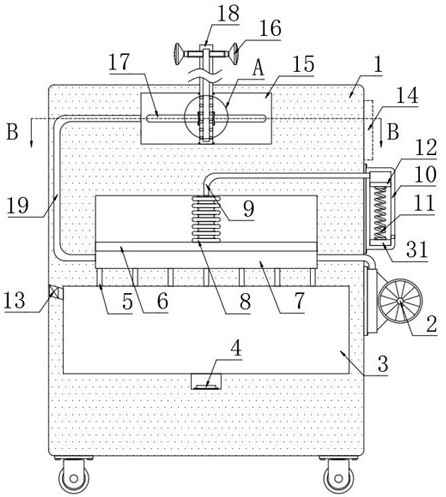Humidifying device with self-adaptive adjusting function for textile workshop