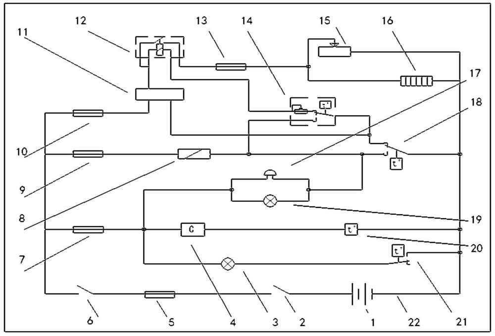 Thermostat for solving function failure of engine control module and control method