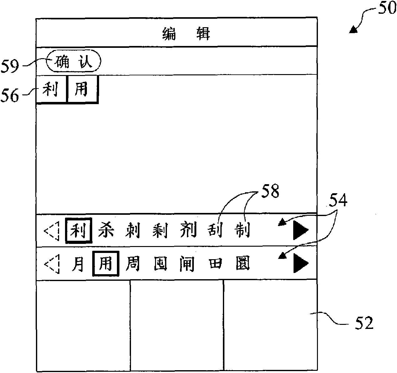 Man-machine input system and input method for text editing