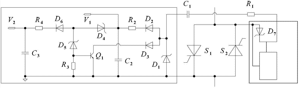 A triggering system of thyristor switched capacitor valve set