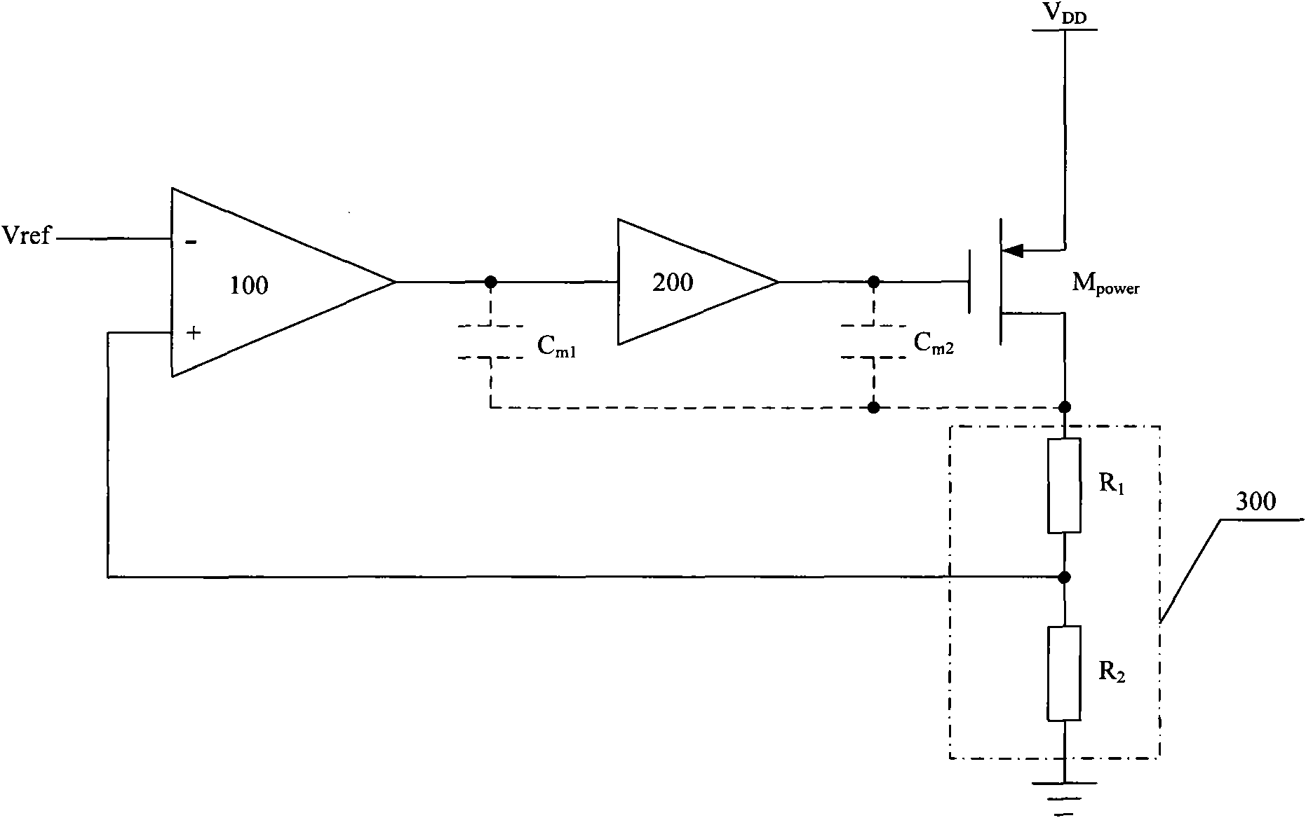Capacitor-less low dropout regulator structure