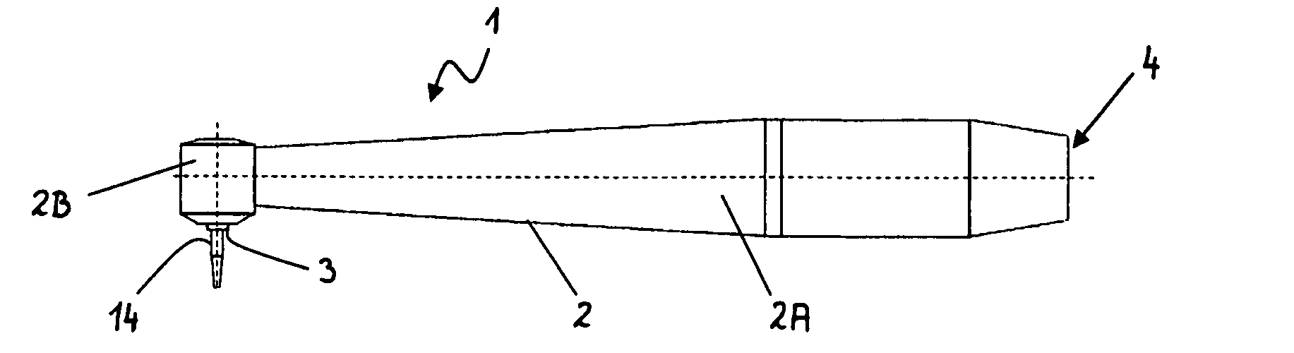 Medical or cosmetic hand-held laser device