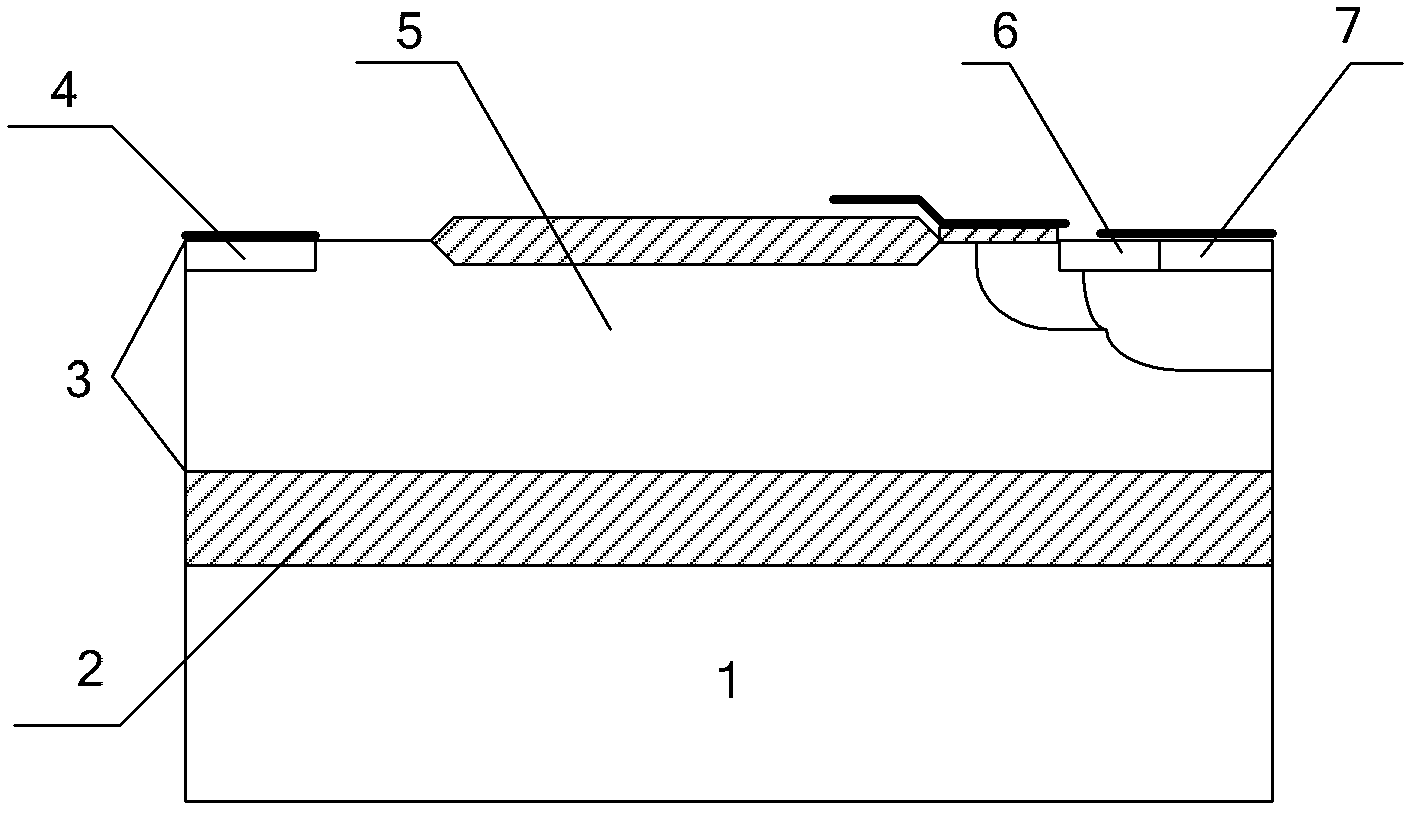 Partial SOI (Silicon On Insulator) transverse double-diffused device