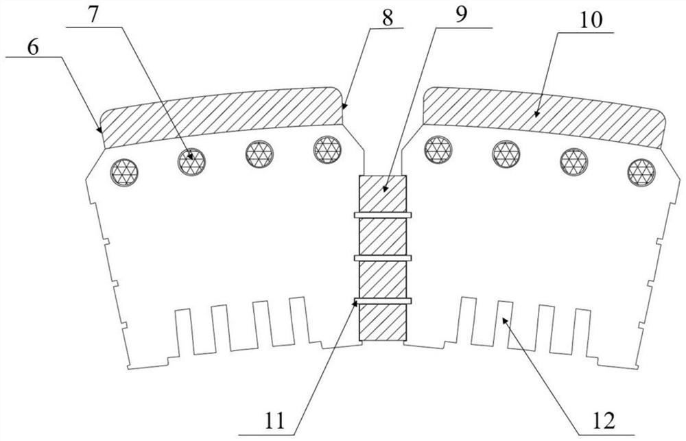 Novel hybrid excitation asynchronous starting permanent magnet synchronous motor stator and rotor structure