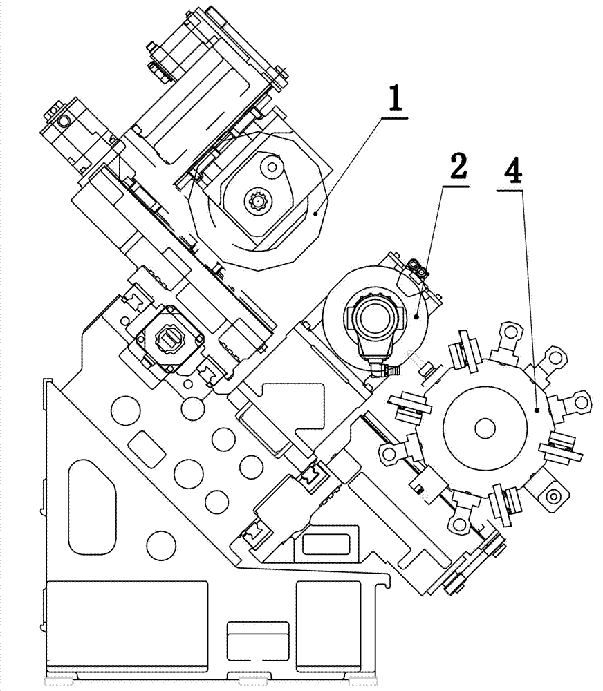 Dual-spindles dual-turret symmetrical turning center layout structure