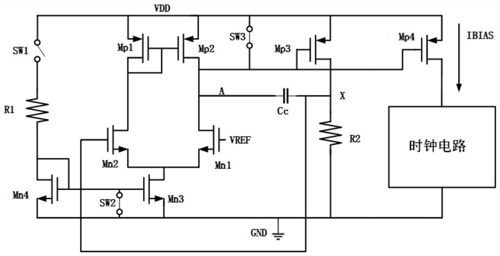 Current biasing circuit for fast wake-up of the chip