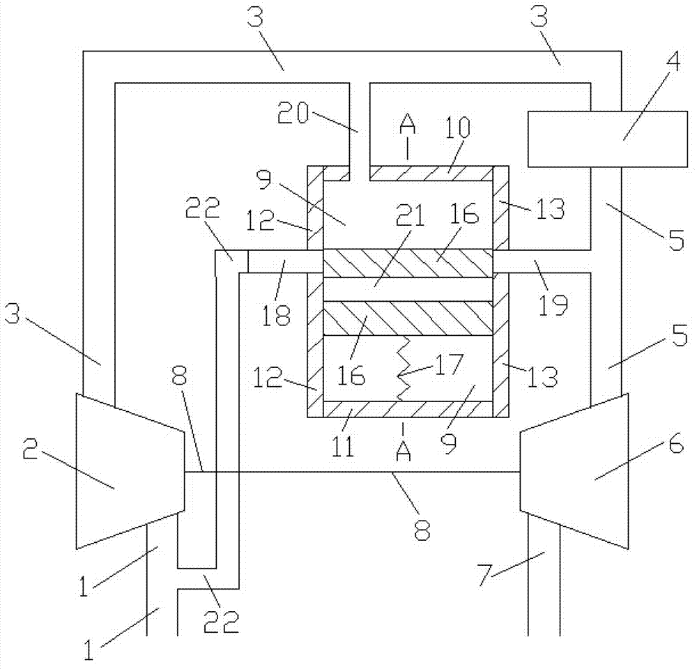 Disconnecting and connecting shifter for two gas circuits