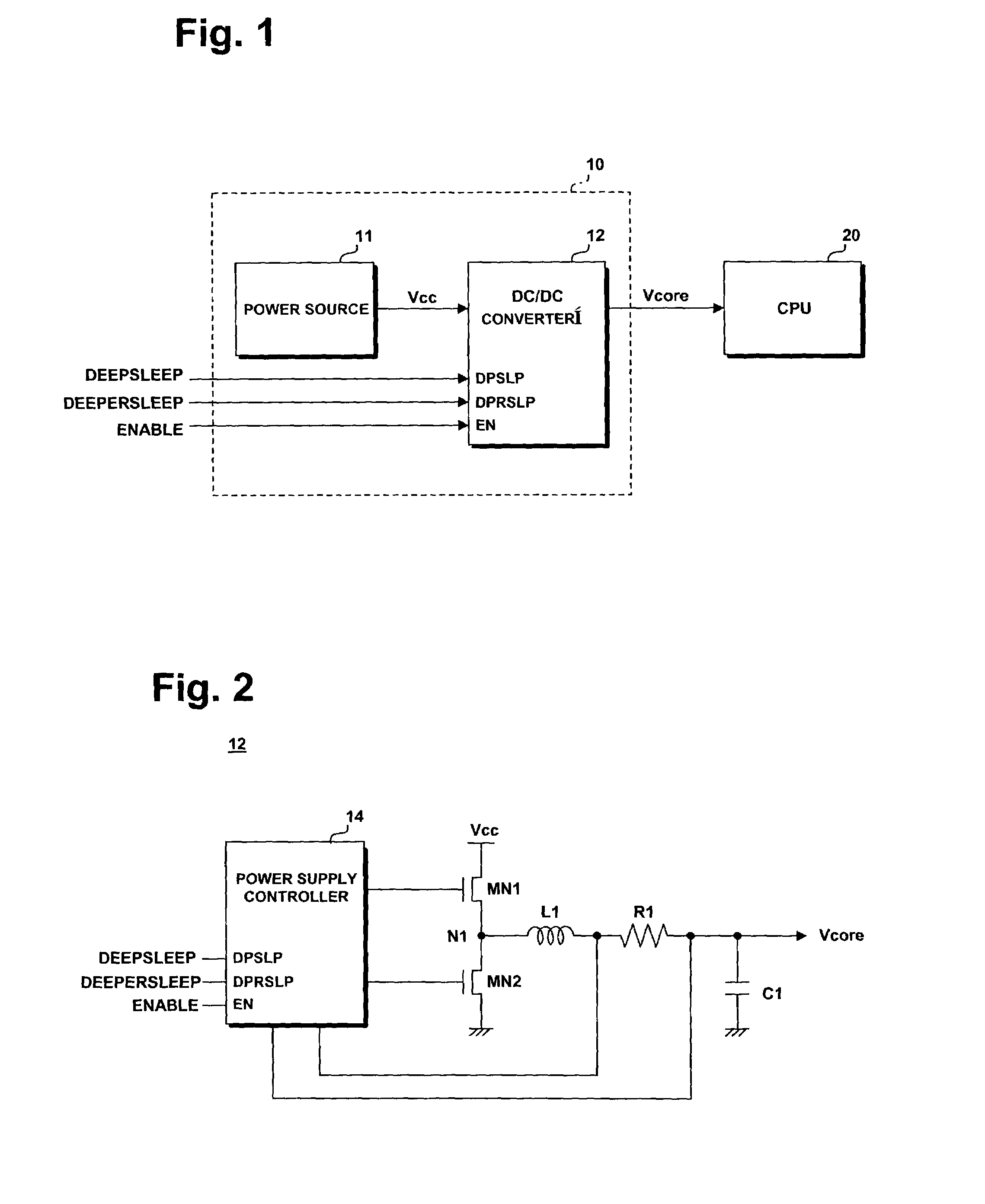 Power supply for central processing unit