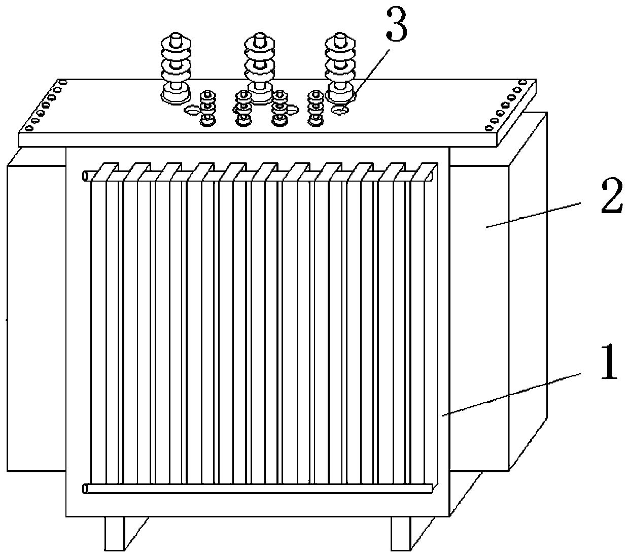 Emergency treatment device with dry-type transformer internal fire