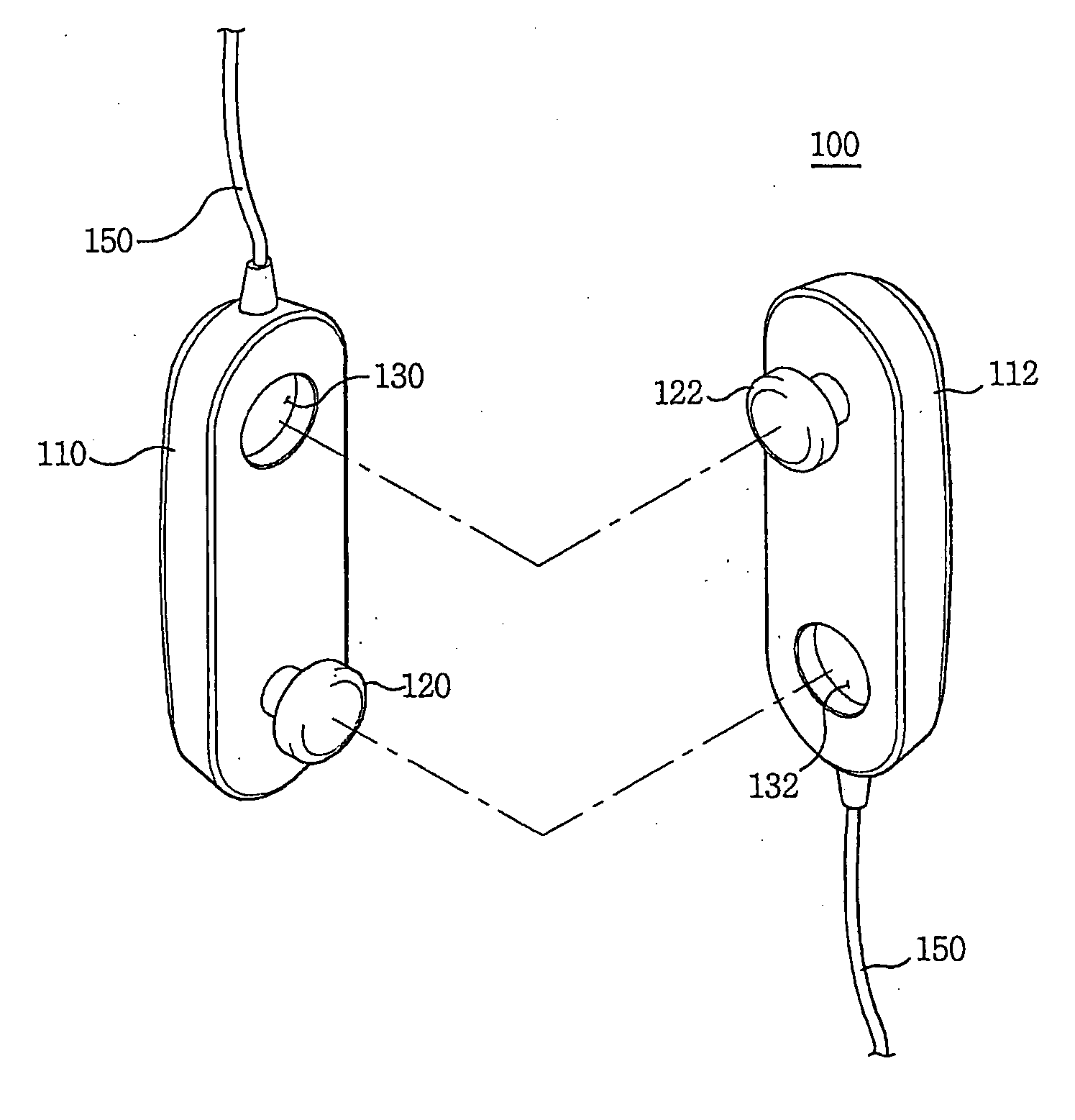 Apparatus for Necklace Type Radio Headset