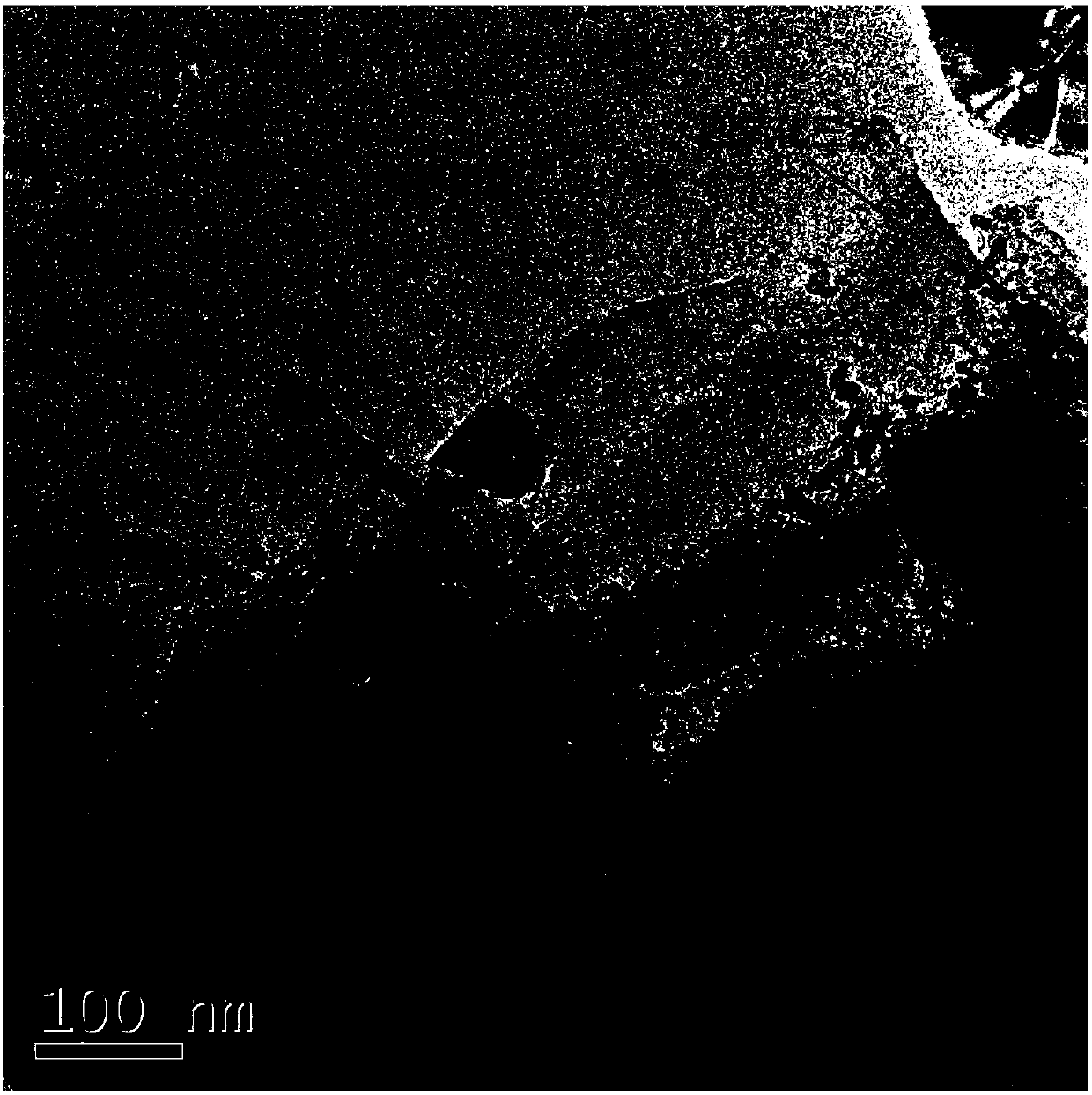 A method for preparing graphene-like molybdenum disulfide-ferric oxide composite material by reduction of protein substances