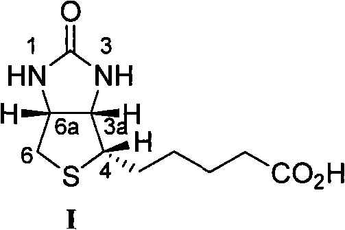 Stereoselective total synthesis method of (+)-biotin