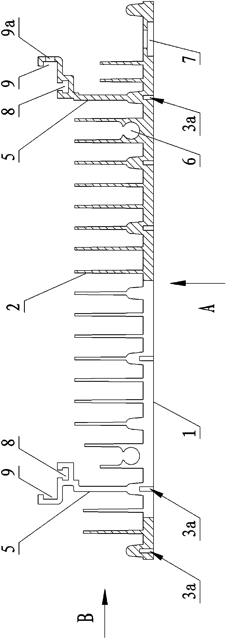 High-power light emitting diode (LED) lamp heat dissipating device