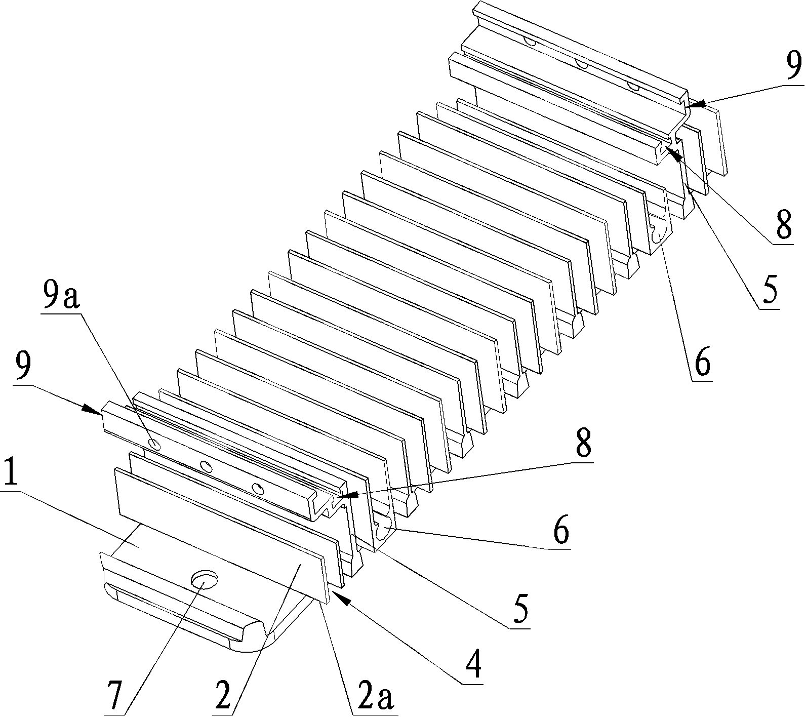 High-power light emitting diode (LED) lamp heat dissipating device