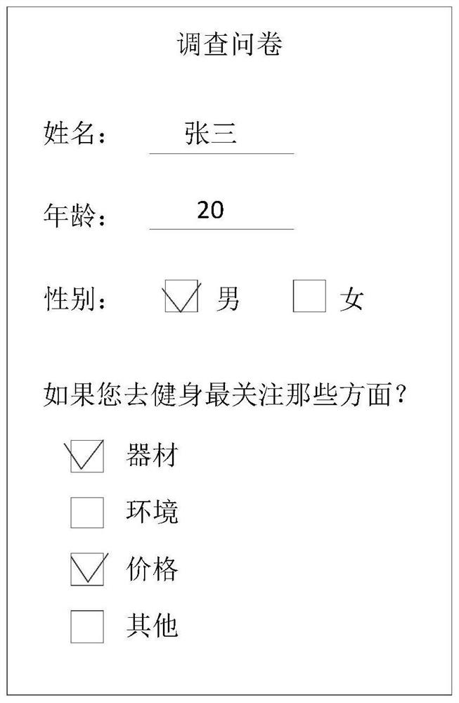 Questionnaire identification method, device and equipment