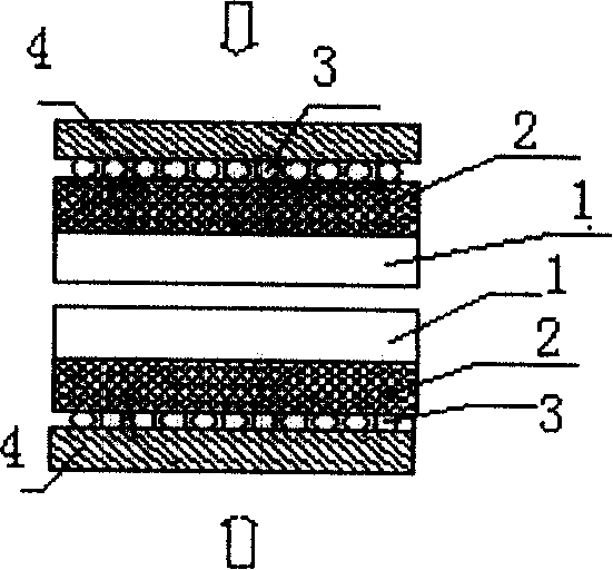 Two-layer hot pressing membrane electrode and production method thereof