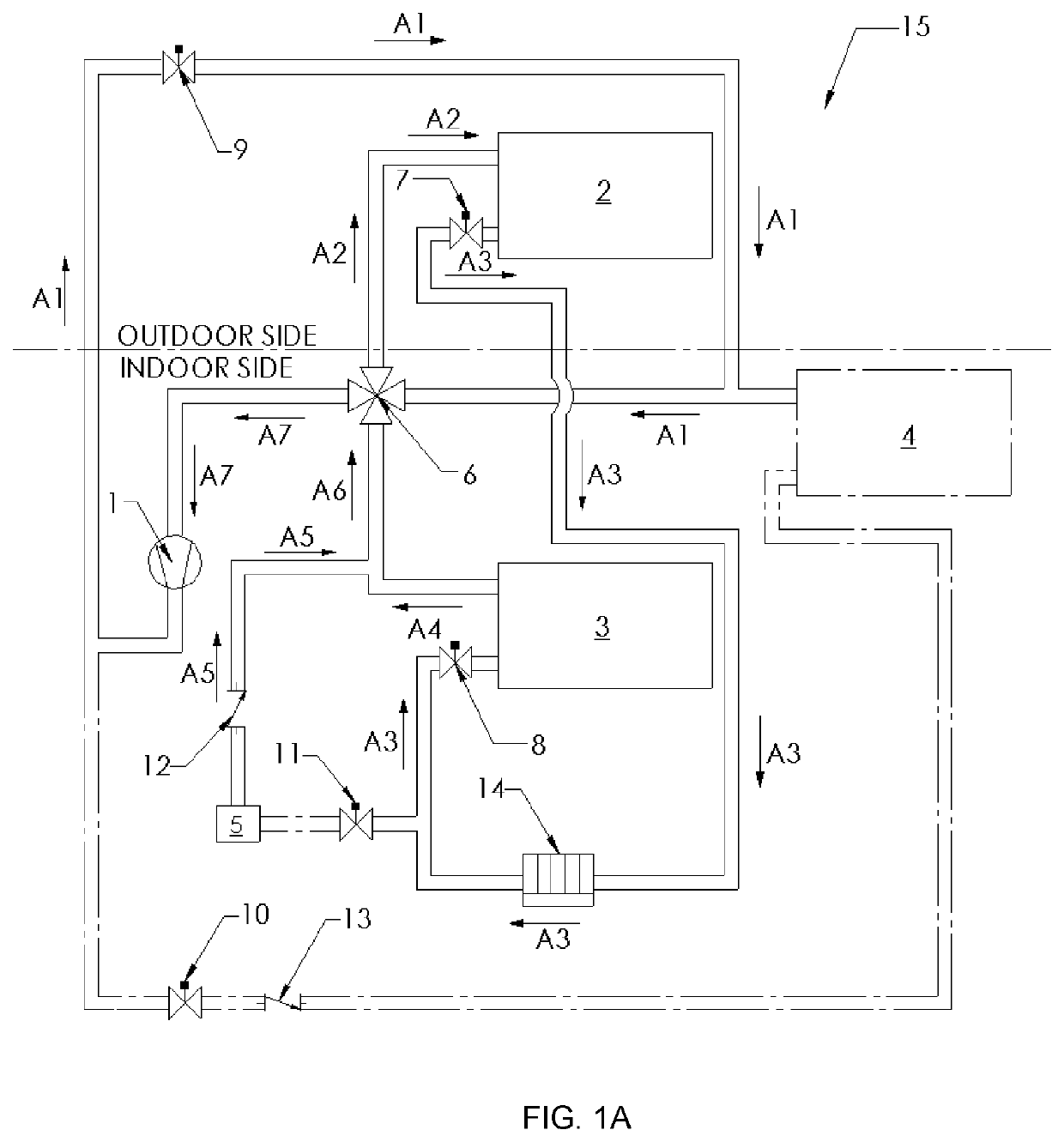 Regrigerant charge control system for heat pump systems