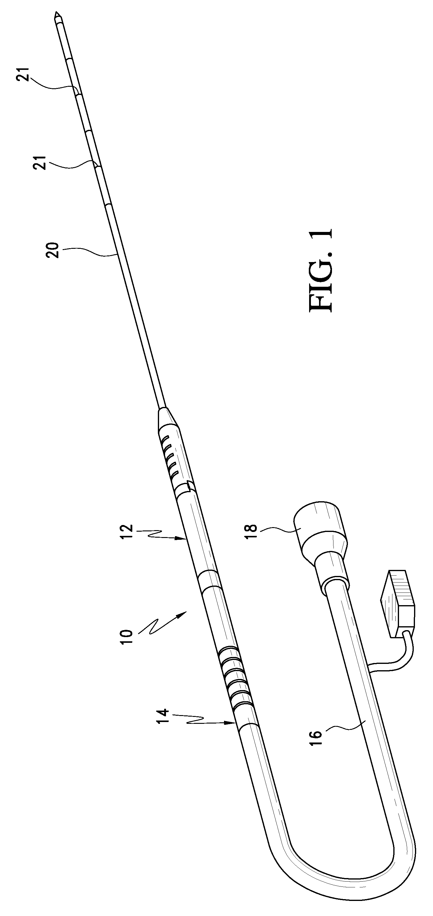 Cryosurgical probe with adjustable sliding apparatus