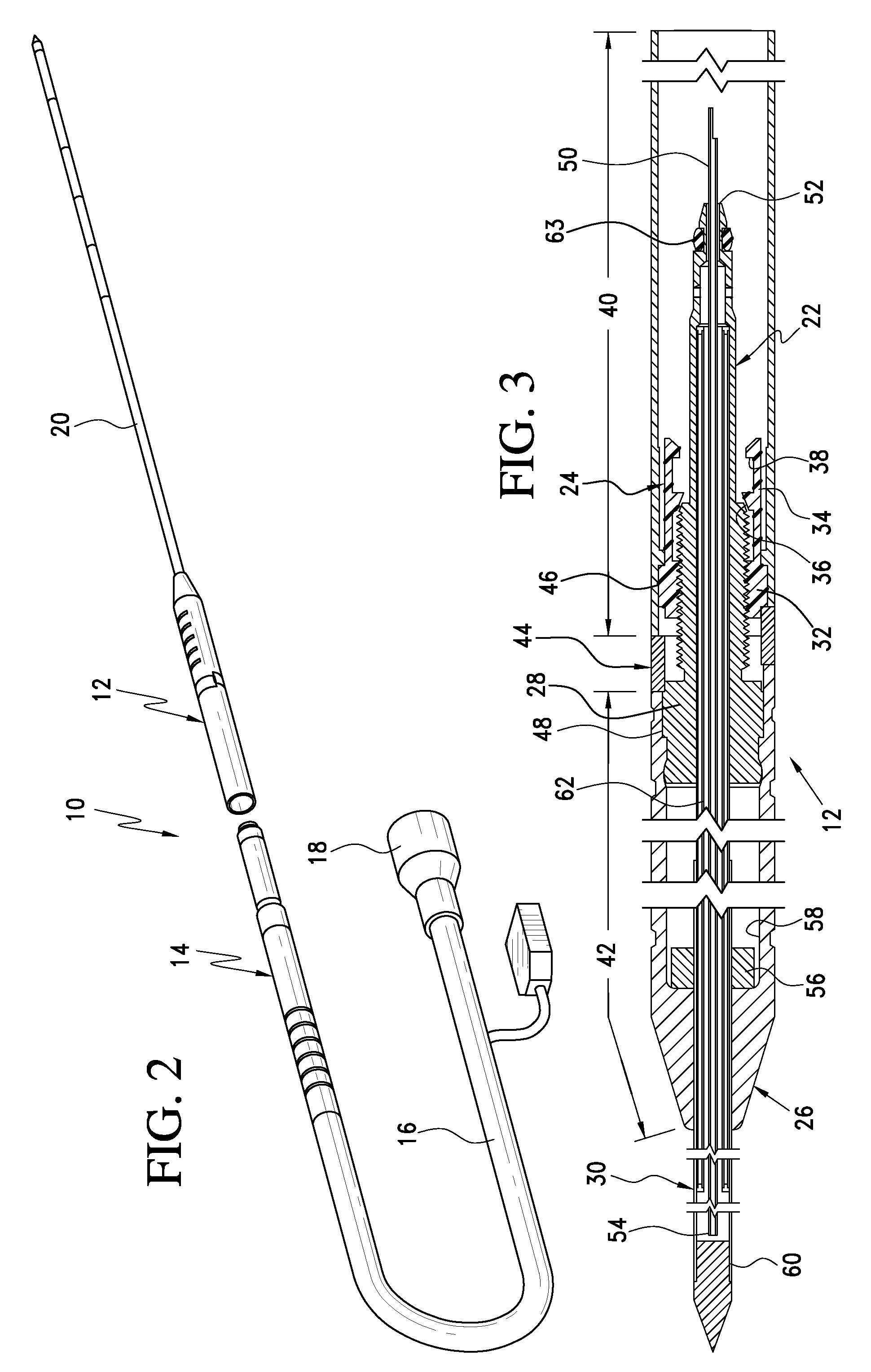 Cryosurgical probe with adjustable sliding apparatus